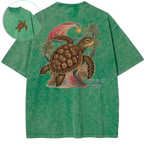 This Is My Home Sea Turtle Beach Protection Vintage Wash Oversized T-Shirt