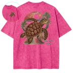 This Is My Home Sea Turtle Beach Protection Vintage Wash Oversized T-Shirt