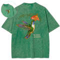 My Holy Moment Hummingbird Sacred Peace Vintage Wash Oversized T-Shirt