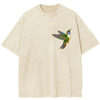 My Holy Moment Hummingbird Sacred Peace Vintage Wash Oversized T-Shirt